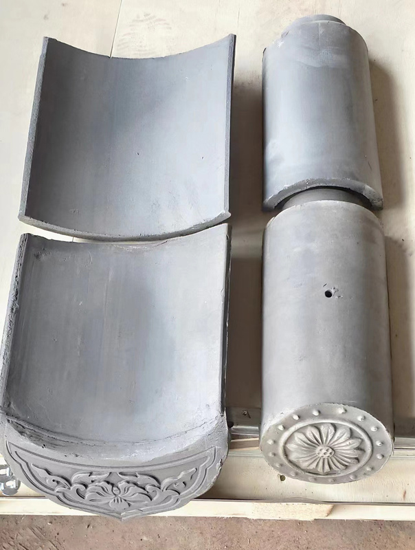 20*20cm Cheap roof tiles Chinese antique style clay flat tile pan tile eaves tiles for Chinese house