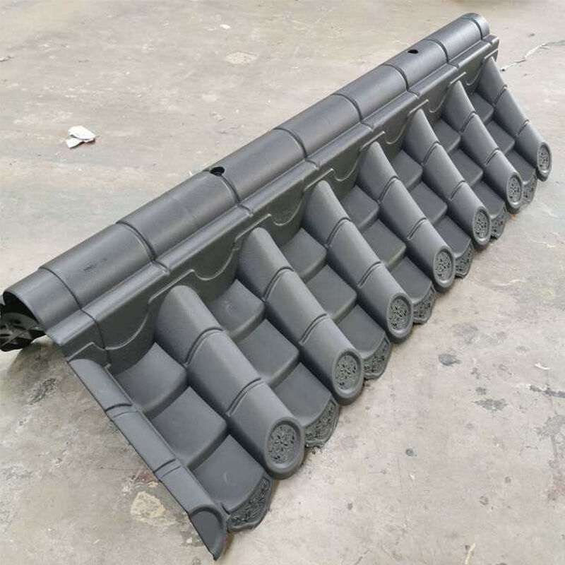 Lightweight PP Plastic Roof Tiles Chinese Style Antique Roof Tile Plastic Roofing Cover Easy Installation