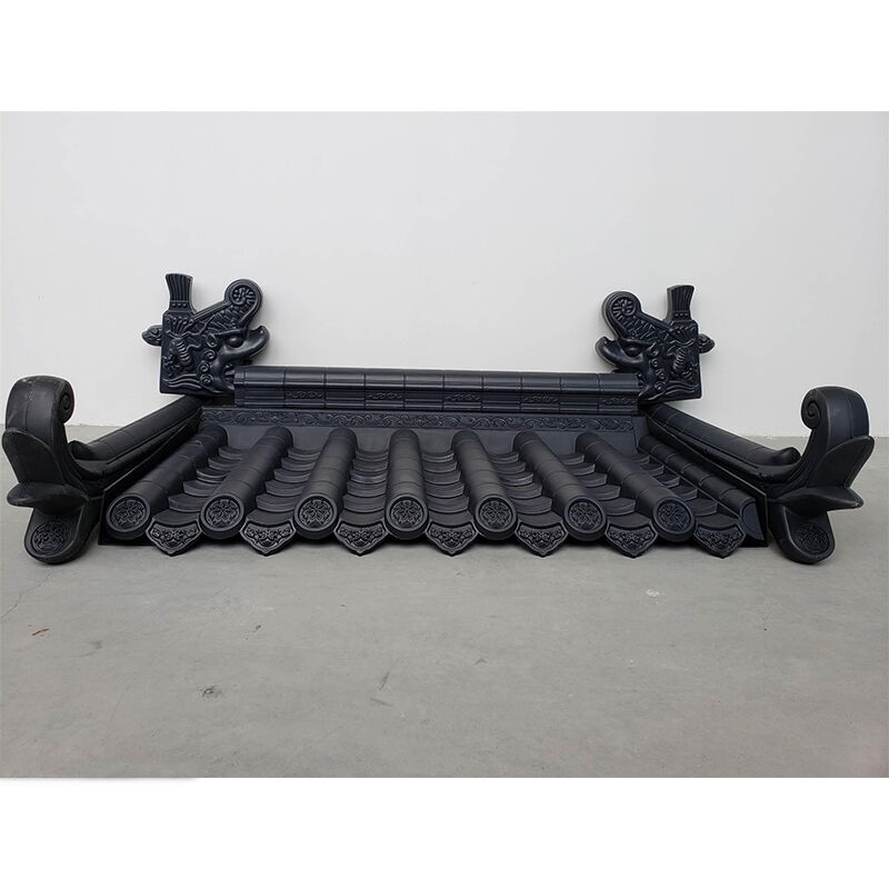 Chinese Traditional Roof Tiles PP Roofing Sheets Plastic Roof Corner Decoration for Pavilion Wall Gate