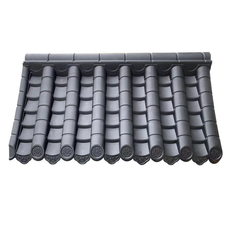 Light  Synthetic Plastic Tiles Wall Fence Cheap Price Artificial Traditional Chinese House PP Antique Roof