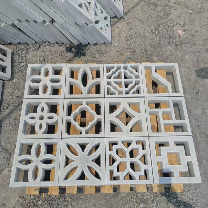 Classical Design Natural White Breeze Blocks Concrete Garden Wall Screen Tiles Decorative Perforated Bricks