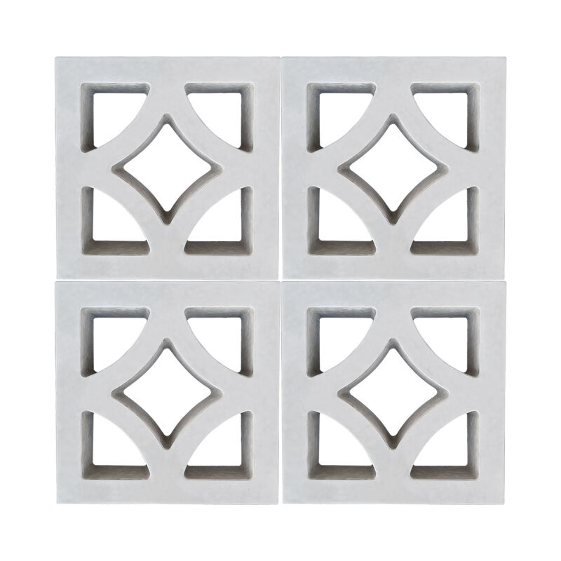 White Breeze Fancy Concrete Blocks Perforated Bricks Decorative Perforated Bricks for Staircase/Corridor Decoration