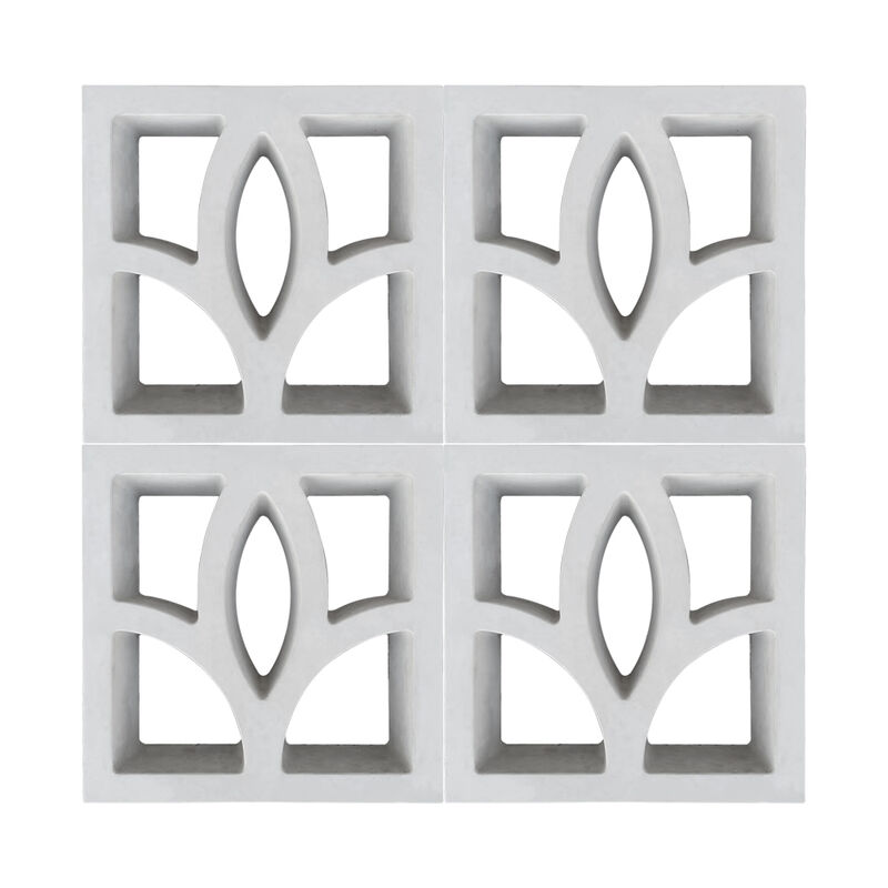 Minimalist Linear Series White Concrete Screen Breeze Blocks Cement Component Brick for Modern Facades