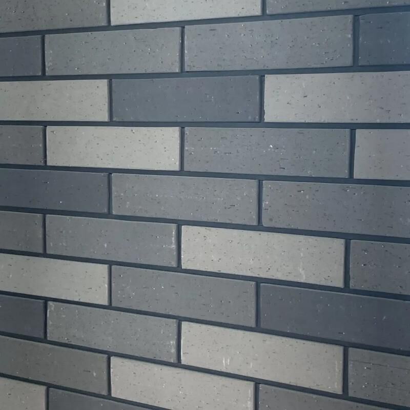 Matte Finish Outdoor Gray Clay Brick Split Face Brick Wall Covering Veneer Tile Extrusion Sintered Process
