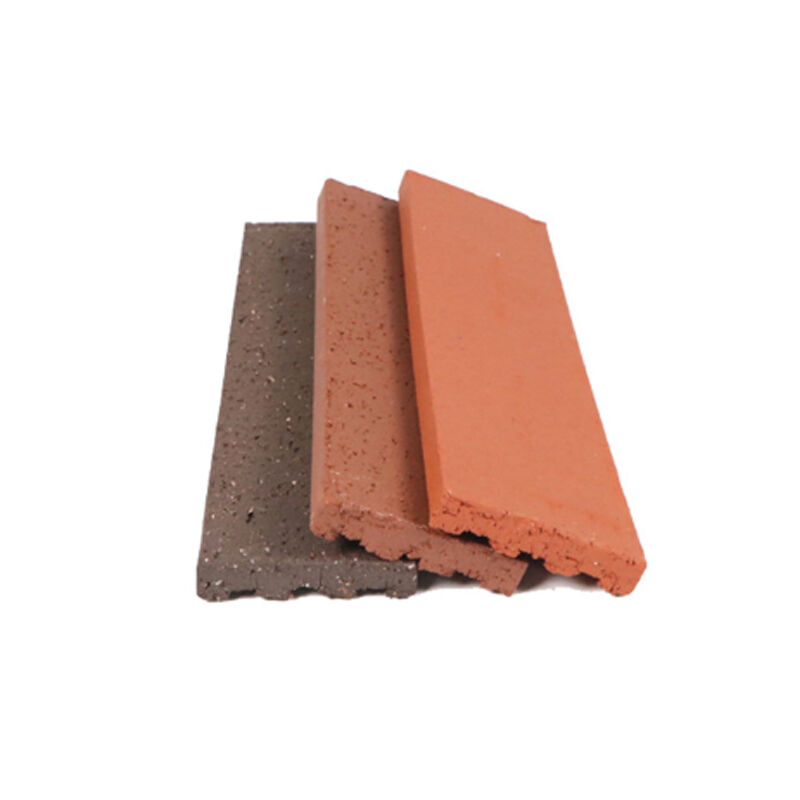 Red Split Face Clay Brick Veneer 240*60mm Extruded Fired Facade Tile for Exterior Wall Cladding Commercial & Residential Facades