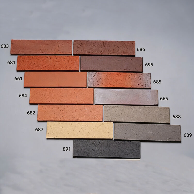 Exterior Wall Tiles Split Face Brick With Clay Raw Material Wire Cut Brick Surface Clinker Tiles for House Facades