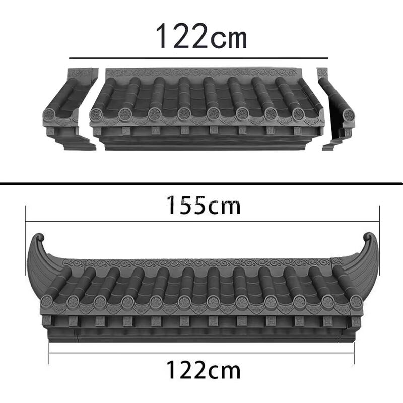 PP Plastic Roof Tiles & Roofing Accessories with Brackets Lightweight Easy Install Roof Shingles with End Caps Corner Joints