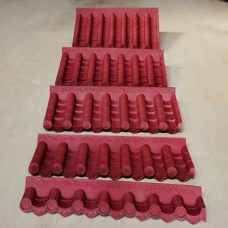 Wholesale Cheap Price Wall Tiles Chinese Retro-style Plastic Resin Red Synthetic Roof Tiles