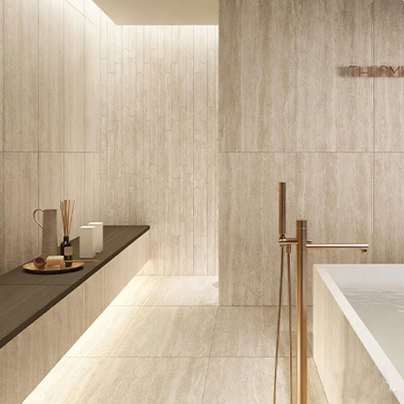 Fireproof Travertine Soft Flexible Clay Wall Tile MCM Wall Cladding Facade Exterior Wall Clinker Brick Slips Tiles for Hotel