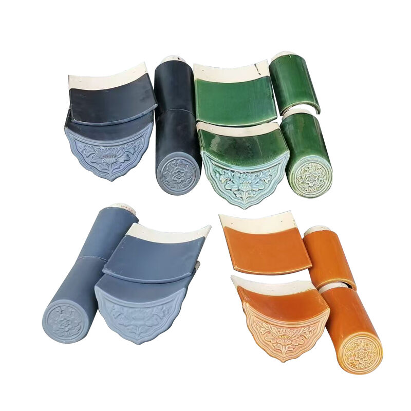 Antique Hexagonal Wooden Pavilion with Chinese Glazed Tile Outdoor Six-Corner Garden Villa Chinese Landscape Gazebo Landscape Pavilion Anti-corrosion