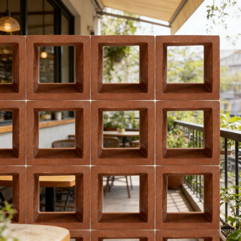 Natural Red Terracotta Breeze Block Ventilation Perforated Bricks for Fancy Screen Design Partitions & Accent Walls