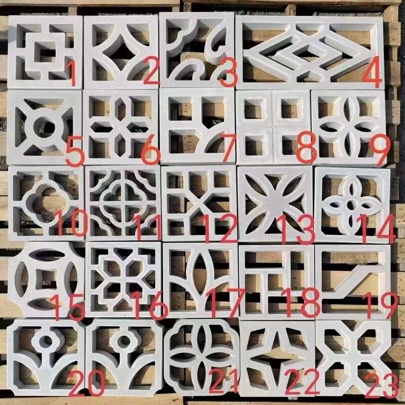 Modern White Cement Breeze Blocks Decorative Wall Partition Concrete Block with Wide Range of Patterns