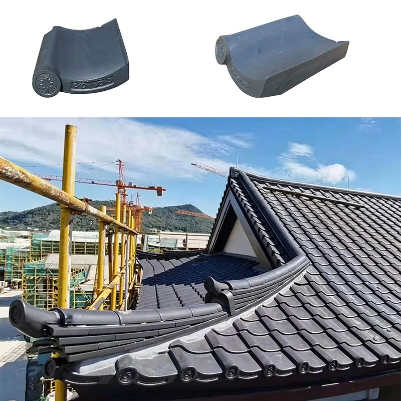 Zanwa Manufacturer Japanese Chinese Style Villa Roof Tiles Wholesale Ceramic Tiles Corrugated Bamboo Shape Tile
