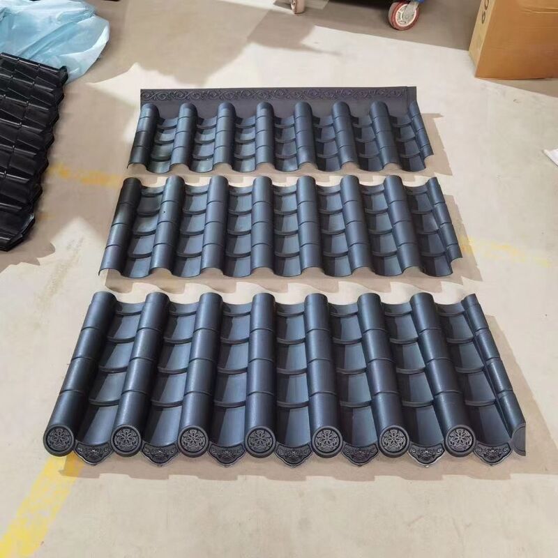 Traditional Chinese Roofing Design Weather-Resistant PP Plastic Roofing Shingle Easy Install Roof Sheet for Hotels Parks Villas