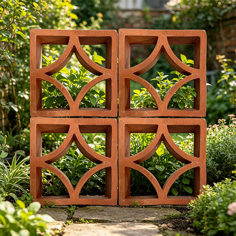 Terracotta Breeze Block Hollow Wall Brick Decorative Ventilation Block for Home Office Kitchen Outdoor Partition