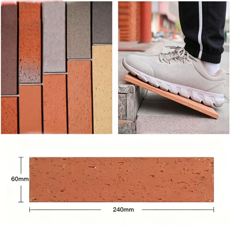 Brick Clay Building Brick Wall Face Thin Brick Kiln Fired Split Face Brick for Exterior Wall Villas Apartments