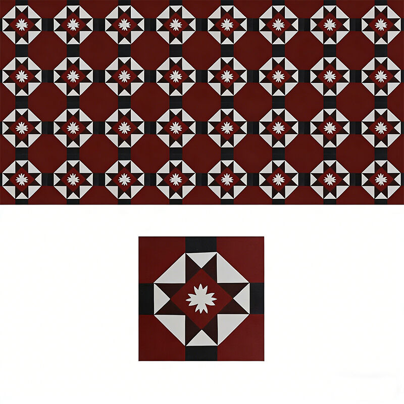 Cement Tiles With Patterns 200 X 200 Mm Customized Pattern Handmade Glaze-free Eco-friendly For Hotel Boutique Floor