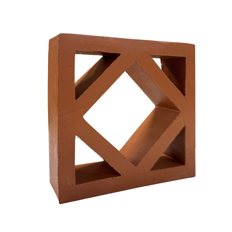 Weatherproof Red Terracotta Hollow Blocks Decorative Clay Breeze Blocks for Courtyard Privacy Screen Walls