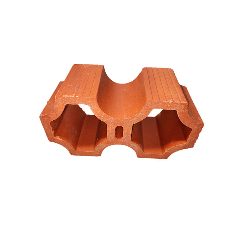 Fired Clay Breeze Blocks Natural Red Terracotta Screen Wall Blocks for Architectural Facade Shading and Ventilation