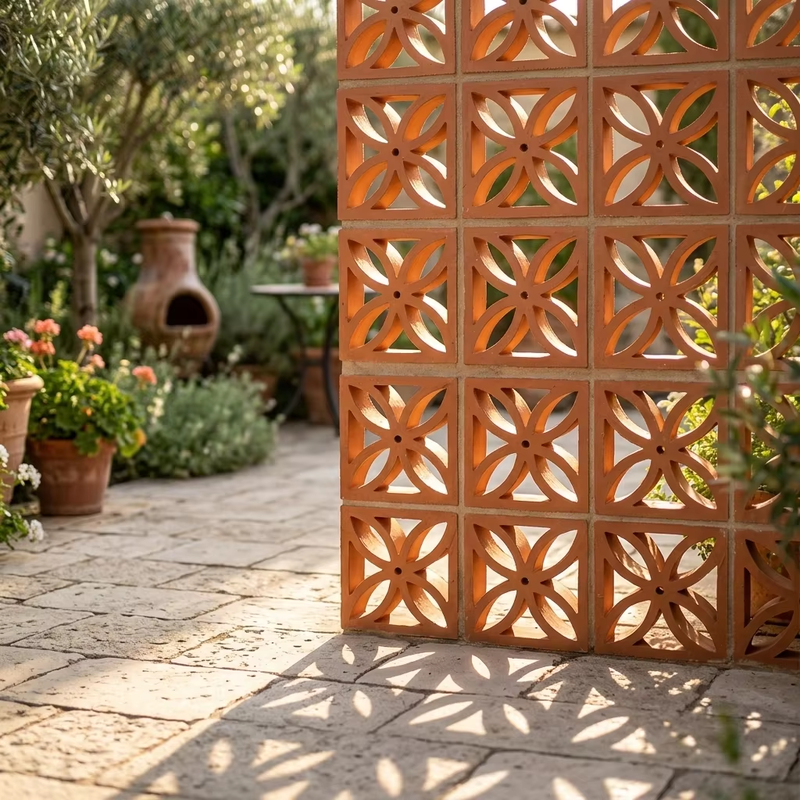 Terracotta Breeze Block Panels Architectural Wall Design Decorative Perforated Bricks