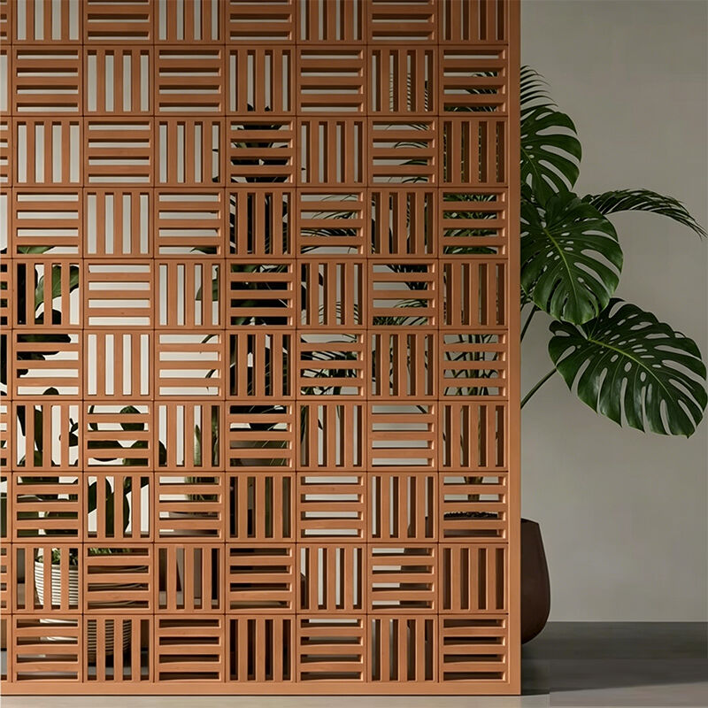 Terracotta Breeze Block Eco Friendly Red Clay Screen Block for Garden Walls Courtyards and Architectural Facades
