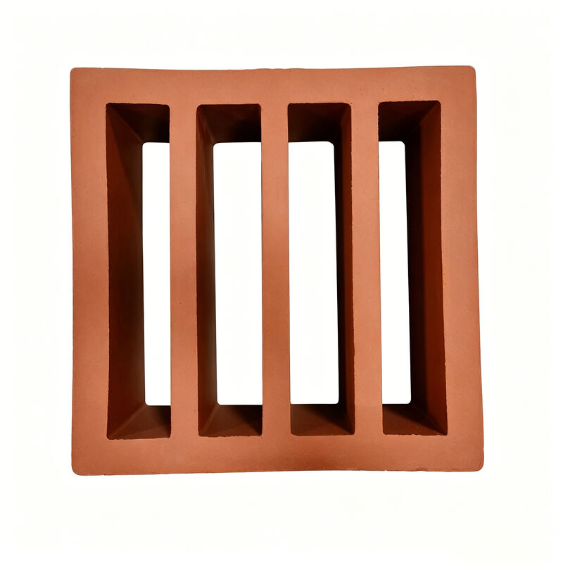 Terracotta Breeze Block Eco Friendly Red Clay Screen Block for Garden Walls Courtyards and Architectural Facades