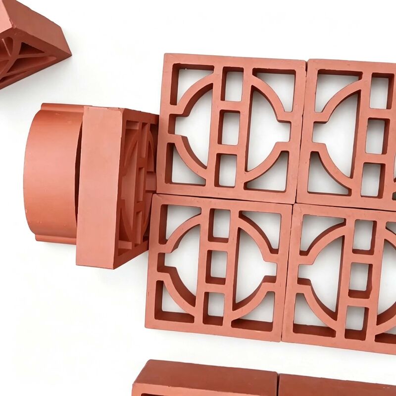 Classical Geometric Terracotta Breeze Blocks Architectural Fired Clay Screen Bricks for Modern Facades