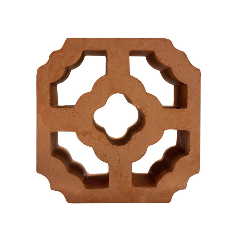 Garden Wall Cladding Terracotta Clay Lattice Bricks Fences Blocks for Facade Sun Shading Screen Wall