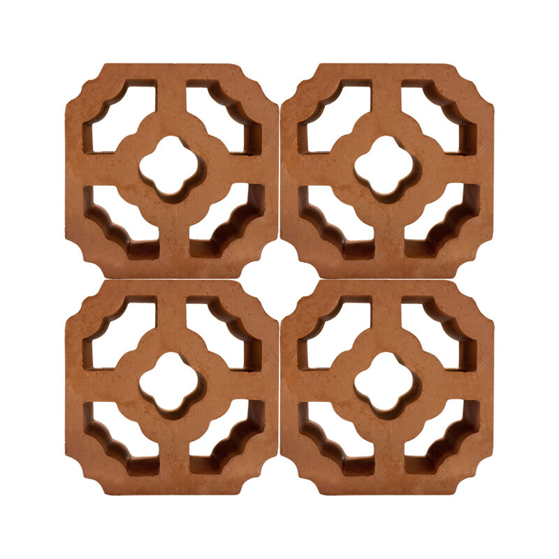 Garden Wall Cladding Terracotta Clay Lattice Bricks Fences Blocks for Facade Sun Shading Screen Wall