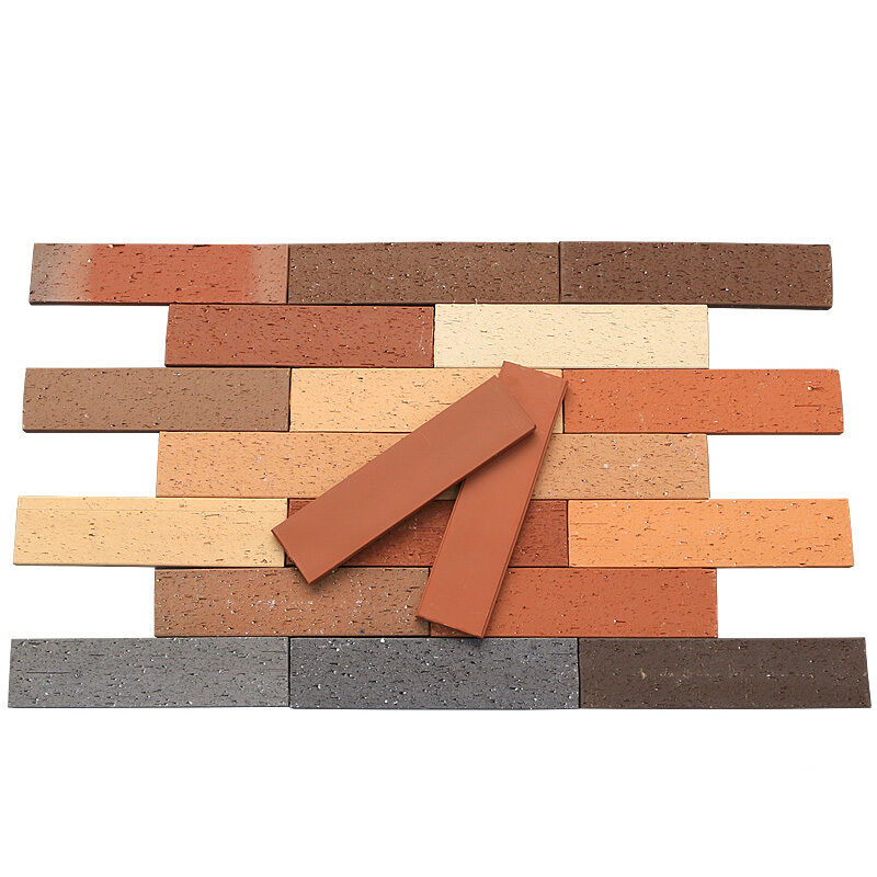 Nautral Terracotta Red Split Face Brick Natural Clay Brick Veneer for Exterior Walls Facades and Modern Architectural Design