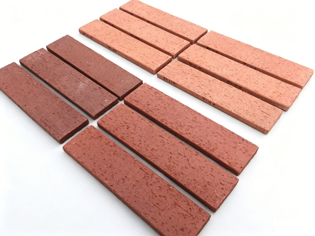 Red Clay Split Brick Thin Brick Tile for Exterior Wall Facing Cladding Garden Landscape and Building Decoration