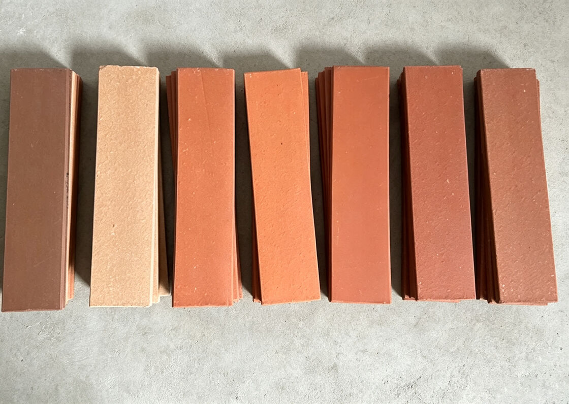 Red Clay Split Brick Thin Brick Tile for Exterior Wall Facing Cladding Garden Landscape and Building Decoration