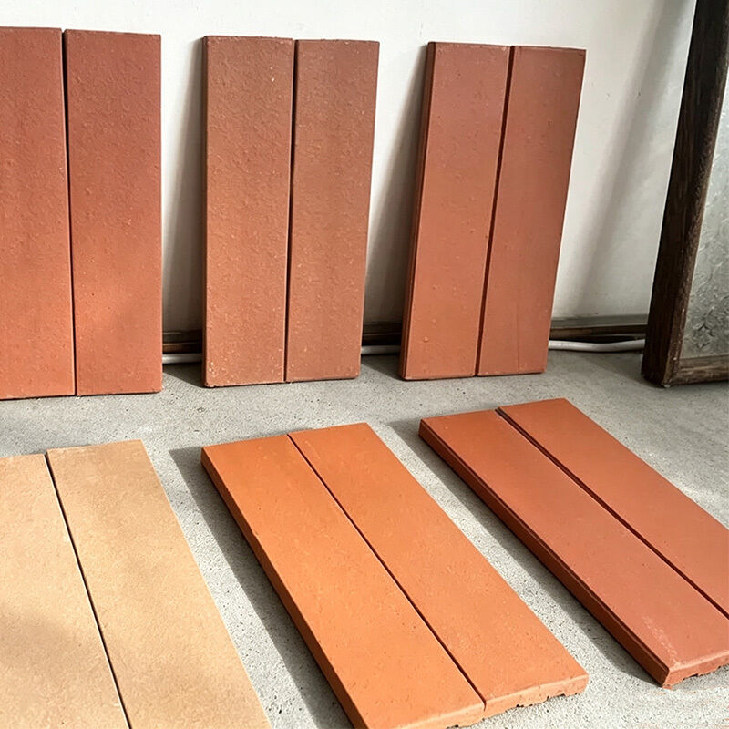 Red Clay Split Brick Thin Brick Tile for Exterior Wall Facing Cladding Garden Landscape and Building Decoration
