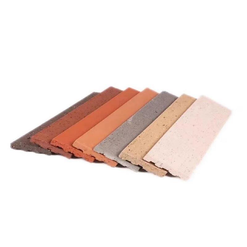 Split Wall Facing Bricks Terracotta L-Shape Thin Brick Slips Decorative Corner Brick Veneer for Pillar & Wall Angles
