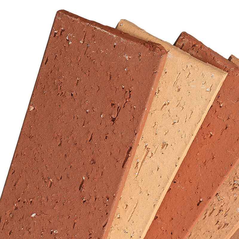 Split Wall Facing Bricks Terracotta L-Shape Thin Brick Slips Decorative Corner Brick Veneer for Pillar & Wall Angles
