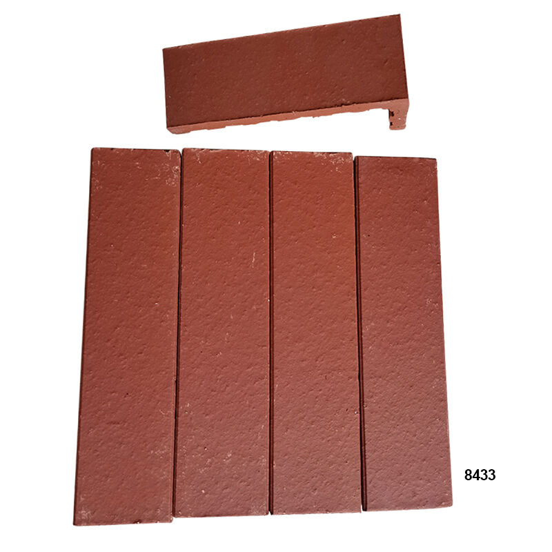 Split Wall Facing Bricks Terracotta L-Shape Thin Brick Slips Decorative Corner Brick Veneer for Pillar & Wall Angles