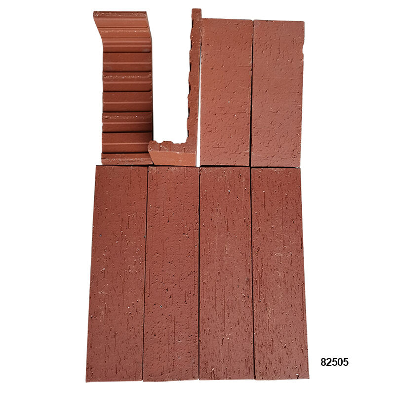 Split Wall Facing Bricks Terracotta L-Shape Thin Brick Slips Decorative Corner Brick Veneer for Pillar & Wall Angles