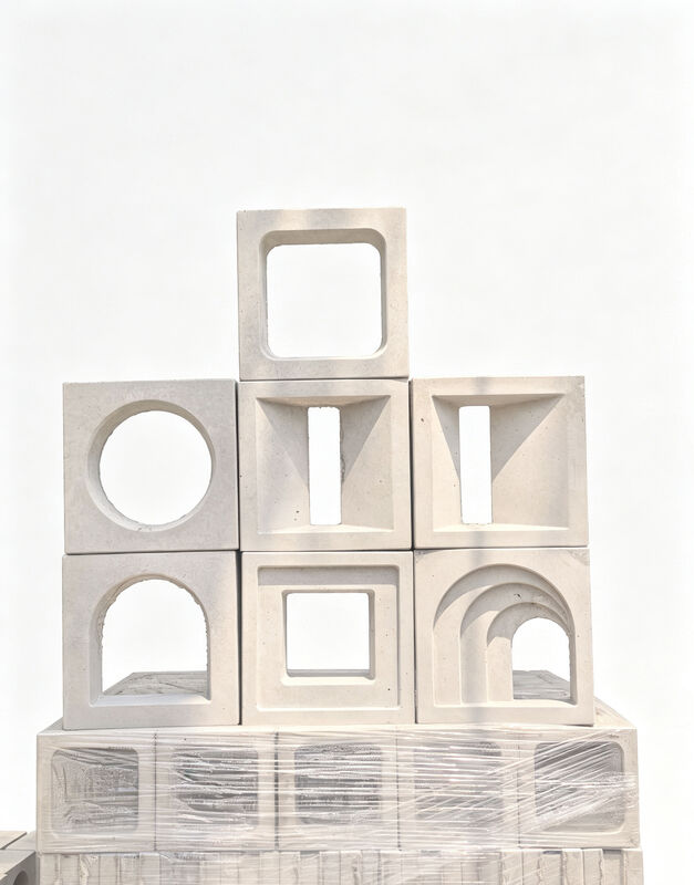 Modern Geometric Concrete Breeze Blocks Wall Partition Concrete Bricks for Architectural Facade Screen Walls