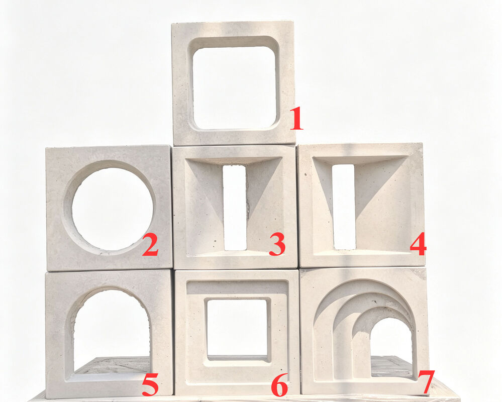 Modern Geometric Concrete Breeze Blocks Wall Partition Concrete Bricks for Architectural Facade Screen Walls