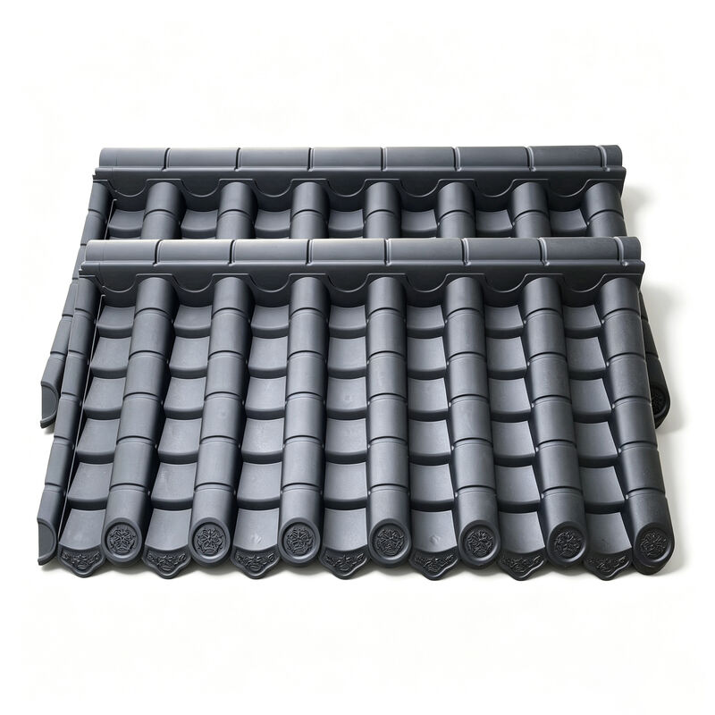 Lightweight PP Synthetic Chinese Roof Sheets Integrated Plastic Antique Roof Tile Panels for Storefront Canopy & Interior Decor