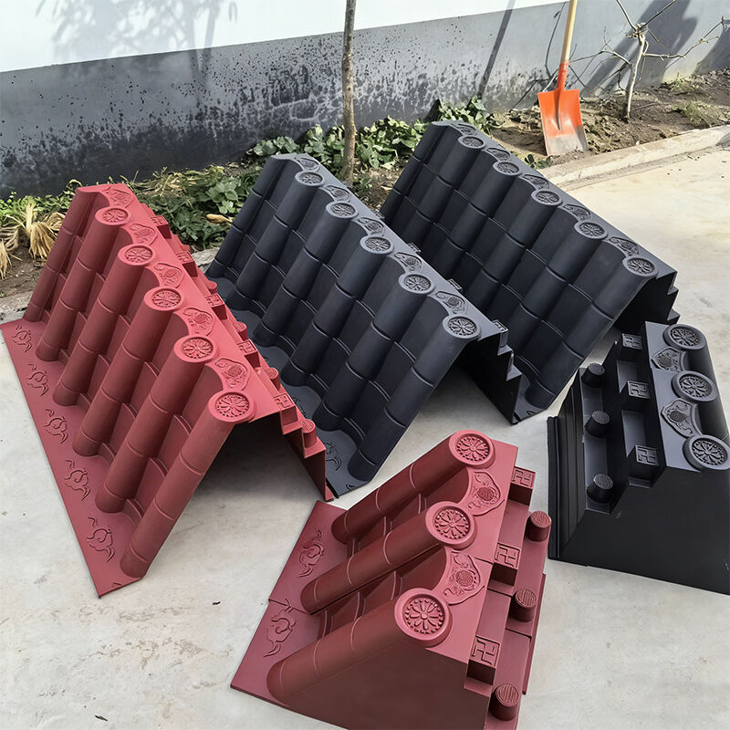 Lightweight PP Synthetic Chinese Roof Sheets Integrated Plastic Antique Roof Tile Panels for Storefront Canopy & Interior Decor