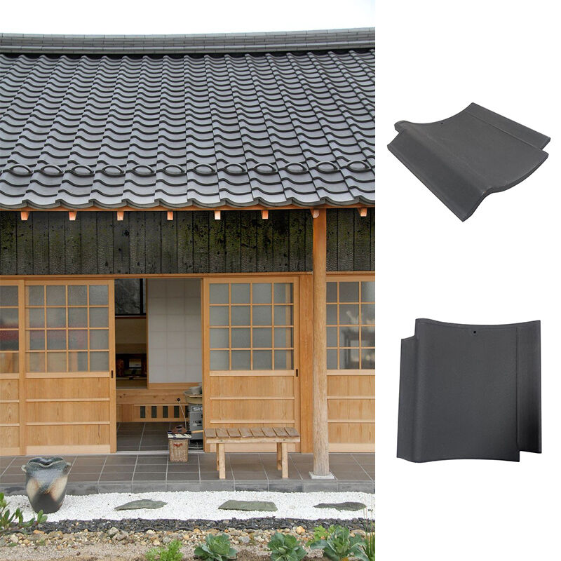 Traditional Japanese Kawara Roof Tiles J-Type Ceramic Roof Tiles for Japanese Style House Roofing Tea House Construction