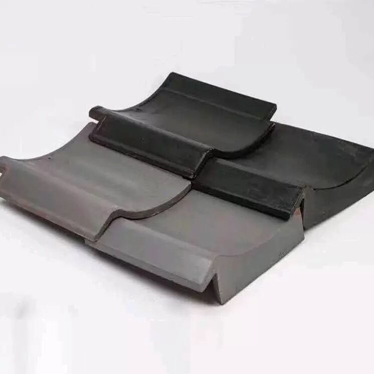 Minimalist Japanese Flat Ceramic Kawara Tiles Matte Black Interlocking Roof Tiles for Timber Frame Houses