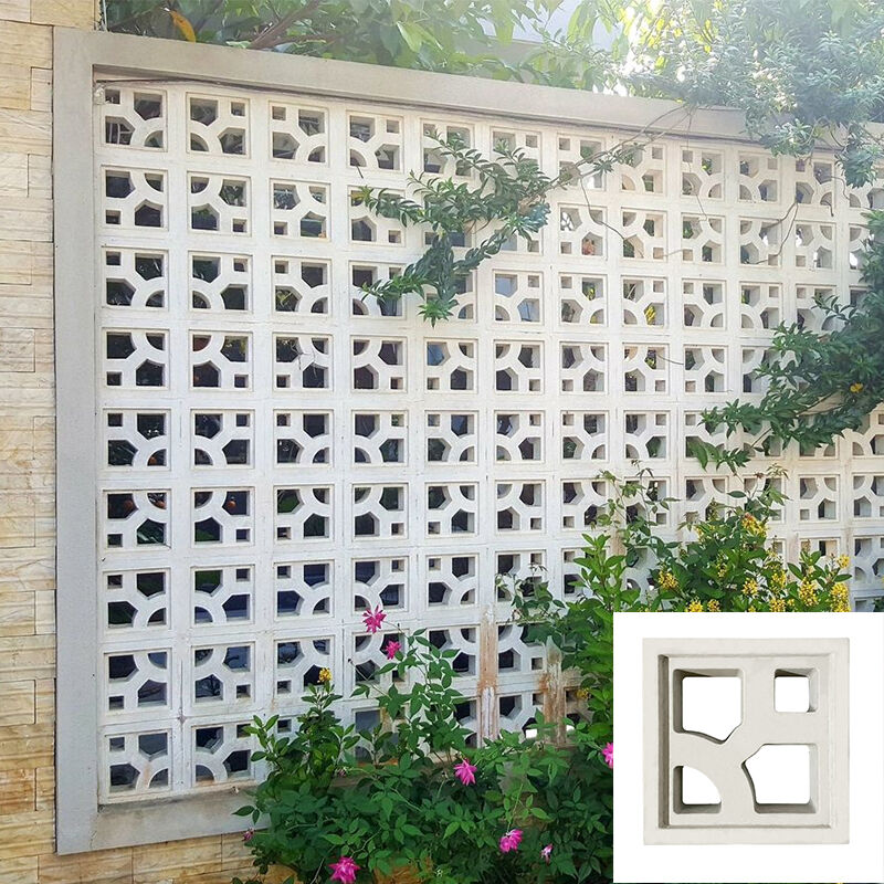 Concrete Latticework Breeze Tiles Precast Cement Hollow Bricks for Breathable Outdoor Courtyard Walls & Sunscreens