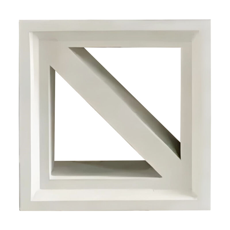 Precast White Concrete Breeze Block Architectural Diagonal Louvre Screen Blocks for Exterior Boundary Walls