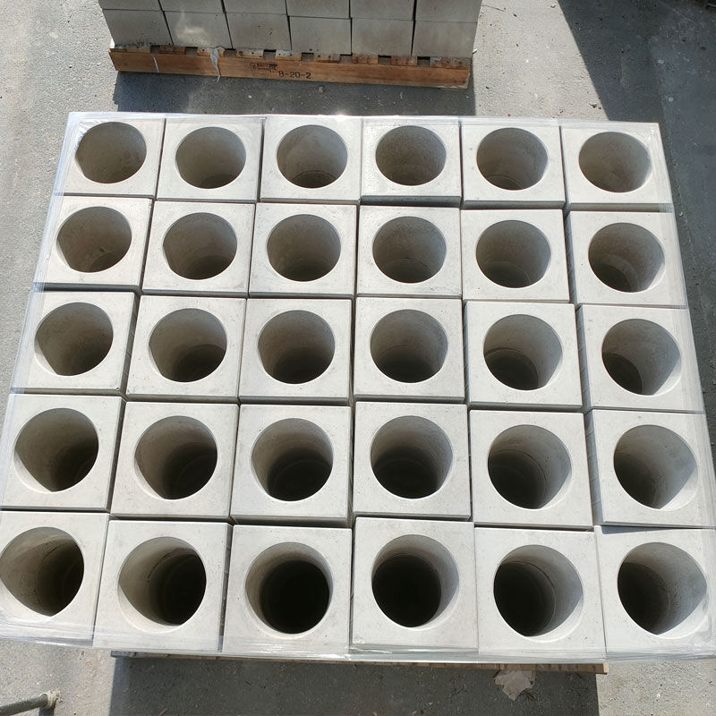 White Concrete Round Hole Breeze Blocks Precast Cement Circular Aperture Screen Blocks for Villa Boundary & Patio Privacy Walls