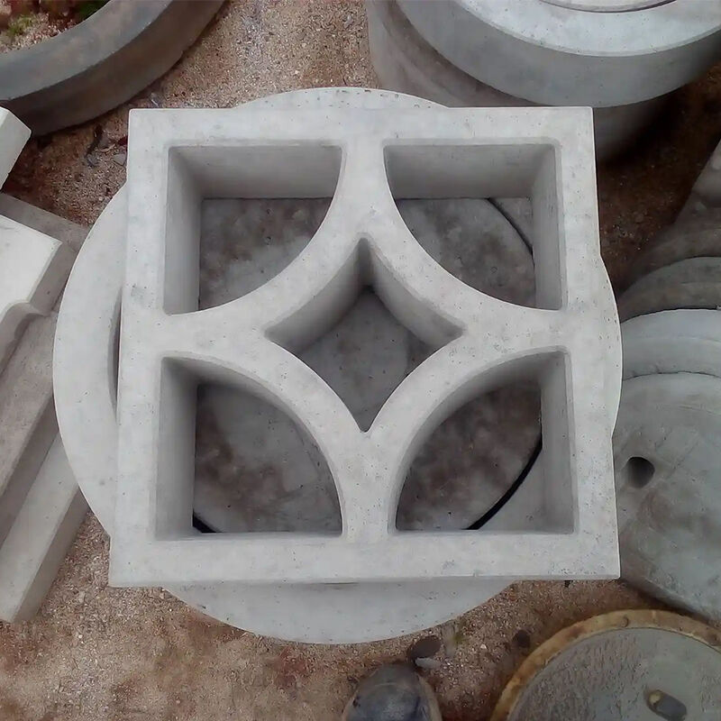 Cast Concrete Decorative Breeze Blocks Geometric Screen Bricks for Resort Patio Partitions & Sunshade Facades