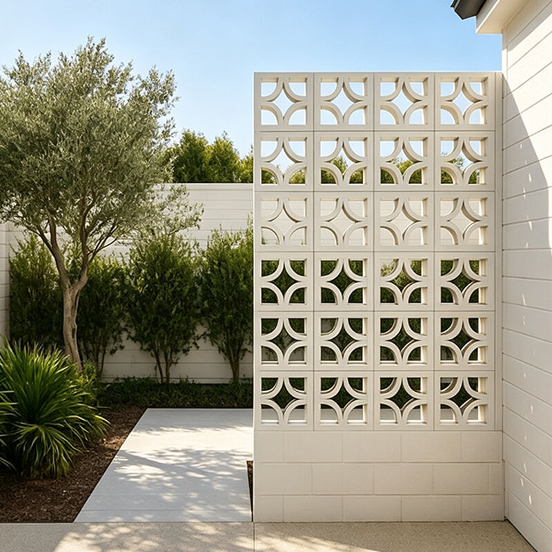 Cast Concrete Decorative Breeze Blocks Geometric Screen Bricks for Resort Patio Partitions & Sunshade Facades
