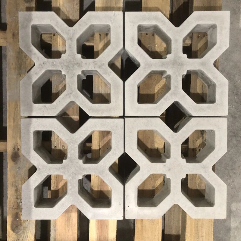 White Cast Cement Ventilation Screen Bricks Architectural Concrete Masonry Screen Walls Block for Airflow Facades