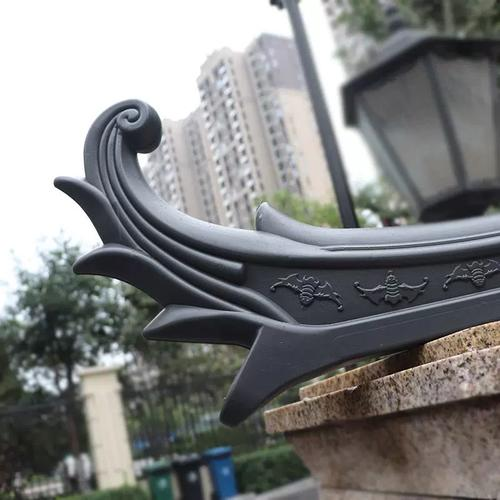 Synthetic Resin Wall Coping Roof Tiles Plastic ASA Chinese Fence Topper Sheets with Fretwork Ridge for Garden Building